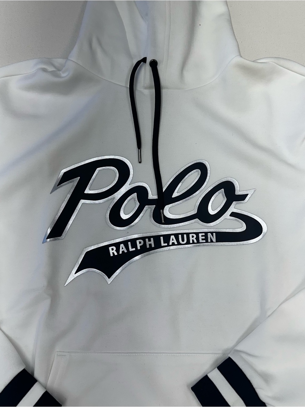 Polo Ralph Lauren Double Knit Tech Fleece Jogger Sweatsuit White Top L Bottom M - Picture 11 of 16